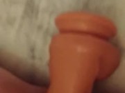 Slut fucking dildo