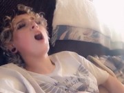 teen lesbian masturbates for you on her couch