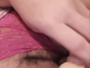 SILENT - POV Fat Dildo Masturbation With Pink Panties Super Wet