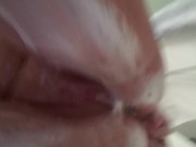 Showering Fingering Pussy and Asshole, soaking wet and sudsy double Ds MILF