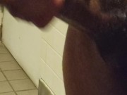 Bust quick nut in public rest room