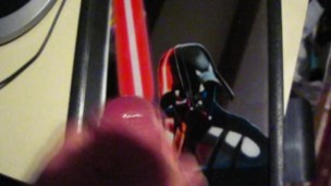 éjac sur mon miroir Star Wars Dark Vador