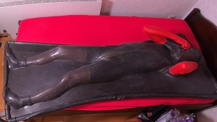 Vacbed Session 2 - Self Bondage 128 Sekunden - Vacbed Bondage