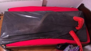 Vacbed Self Bondage Session 8 - 77 Seconds - laying on the side