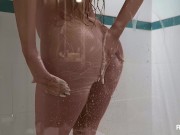 Girl With Nice Body Rubs Pussy In Shower 7/16