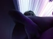 Getting high while I finger fuck myself tanning