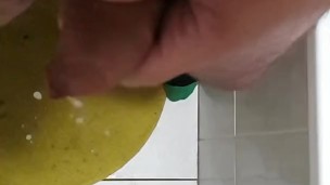 Fat gainer bear jerking in slow motion
