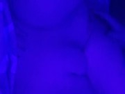 Perky tits glow in the dark