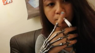 Fetish Smoker Miss Dee Nicotine, Inhales for you