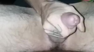 Camera light in the park at dark on the bench with my big dick cumshot!