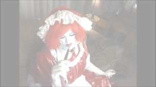 Arabella Poppett - Sissy Red Maid - Cigar Fetish Smoking Cosplay
