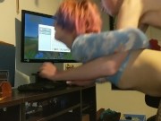 Sexy GF gets tied up and bent over while I play Minecraft 14/16
