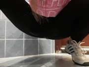 Pee desperation in gym pants