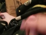 Jerking and cumming to old dvd porn
