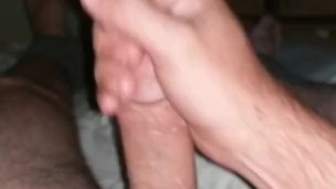 Stroking it before I fuck her