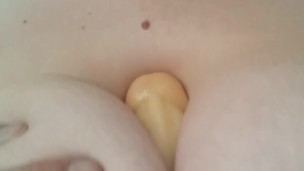 Tittie fucking my dildo