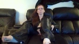 +Becky hanging out in her chaps