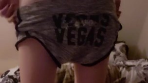 Petite teen strips down