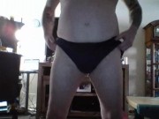 Bob playing with cock in underware