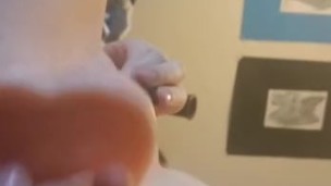 Fucking myself with big dildo