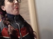 Naughty Girl Goes In Mens Bathroom 1/16