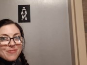 Naughty Girl Goes In Mens Bathroom 2/16