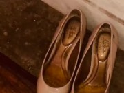 Pissing in my wifes heels. She wore to the club!!!