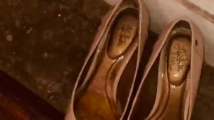Pissing in my wifes heels. She wore to the club!!!