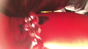 Masterbating in public With can opener handle