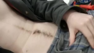 Risky Tease in garage