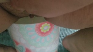 BBW College Girl Pisses in Trash Can While Roommates Are Home