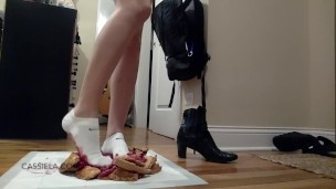 Sensually Crushing Cherry Pies in White Socks