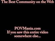 POVMania.com - Dark Skinned Akyra Lee Mouth Fucks Miles Long 16/16