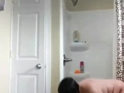 Daddy Spying on Teen in Shower