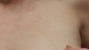 Playing with my small tits and nips