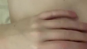 Teen playing and teasing herself