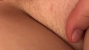 Gf rubs her clit