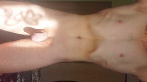 Muscular 18 year old flexing and posing naked