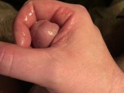DRIPPING PRECUM COMING OUT OF MY COCK - DICK HEAD CLOSE-UP HD