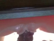 Fuck your pussy. Jerk off and cum in the toy pussy