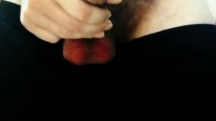 UNCUT DICK CUMMING TWICE AND PISSING