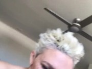 RIPPED HOLE IN PANTYHOSE PLAY WITH BLACK DILDO 13/16