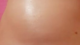 Oil belly massage and belly inflation