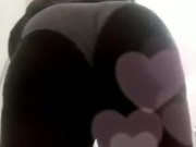 Ebony bbw sexy dance with Snapchat filter