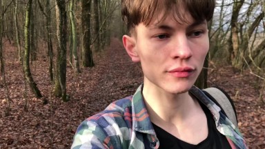 Camping with Daddy Outdoor /Daddy Filmed Me & CUM AS VULCANO / Cute boy