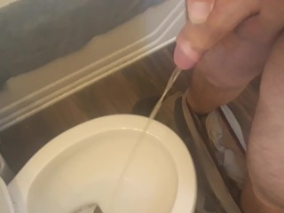 Pissing in the bathroom