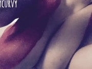 Blonde Carlycurvy dirty talk with striptease in red 14/16