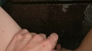Norma peeing on her neighbours stairs
