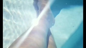 After Long Day at School, Latina Teen Soaks Feet