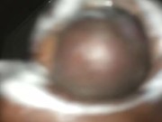 Stroking bbc in shower